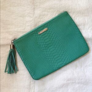 Gigi New York Green Clutch with Tassel